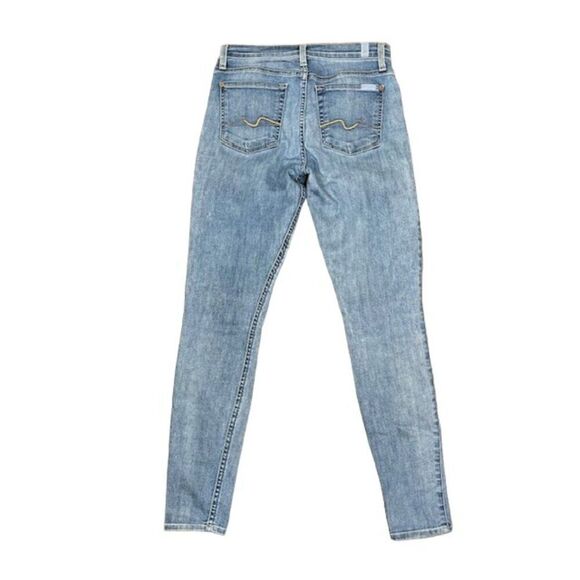 7 for All Mankind Women's Jive Jeans Medium Wash Light Thigh Size Slim 27 - Picture 5 of 9